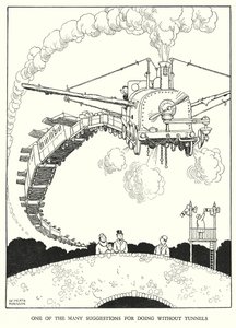 Illustratie voor Railway Ribaldry door W Heath Robinson door William Heath Robinson