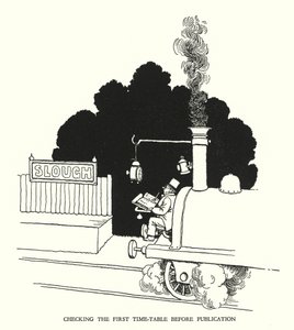 Illustratie voor Railway Ribaldry door W Heath Robinson door William Heath Robinson