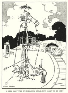 Illustratie voor Railway Ribaldry door W Heath Robinson door William Heath Robinson