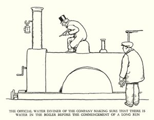 Illustratie voor Railway Ribaldry door W Heath Robinson