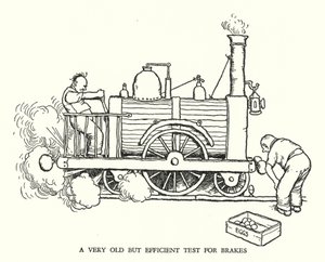 Illustratie voor Railway Ribaldry door W Heath Robinson