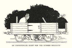 Illustratie voor Railway Ribaldry door W Heath Robinson door William Heath Robinson