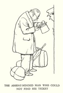 Illustratie voor Railway Ribaldry door W Heath Robinson door William Heath Robinson