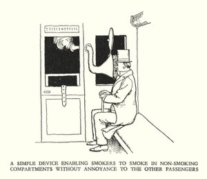 Illustratie voor Railway Ribaldry door W Heath Robinson door William Heath Robinson