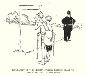 Illustratie voor Railway Ribaldry door W Heath Robinson door William Heath Robinson