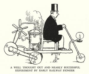 Illustratie voor Railway Ribaldry door W Heath Robinson door William Heath Robinson