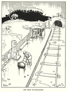 Illustratie voor Railway Ribaldry door W Heath Robinson door William Heath Robinson