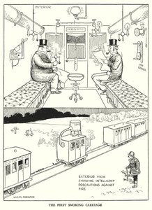 Illustratie voor Railway Ribaldry door W Heath Robinson door William Heath Robinson