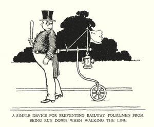 Illustratie voor Railway Ribaldry door W Heath Robinson door William Heath Robinson