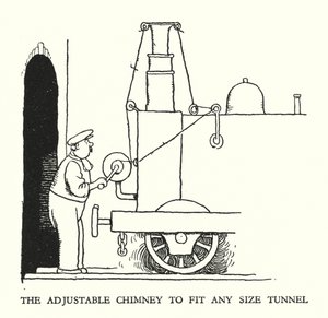 Illustratie voor Railway Ribaldry door W Heath Robinson