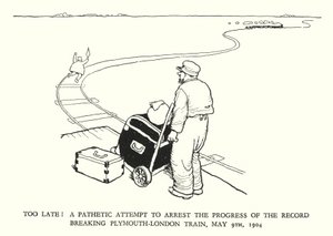 Illustratie voor Railway Ribaldry door W Heath Robinson door William Heath Robinson
