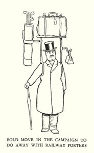 Illustratie voor Railway Ribaldry door W Heath Robinson