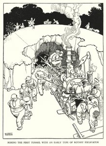 Illustratie voor Railway Ribaldry door W Heath Robinson