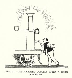 Illustratie voor Railway Ribaldry door W Heath Robinson