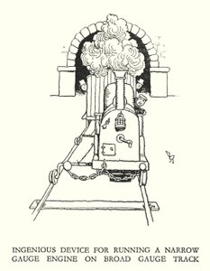 Illustratie voor Railway Ribaldry door W Heath Robinson door William Heath Robinson