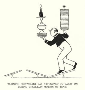 Illustratie voor Railway Ribaldry door W Heath Robinson door William Heath Robinson