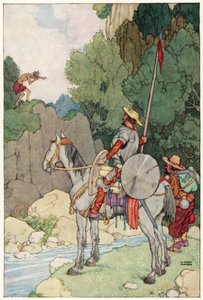 Illustratie voor De Avonturen van Don Quichot door William Heath Robinson