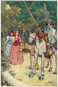 Illustratie voor De Avonturen van Don Quichot door William Heath Robinson