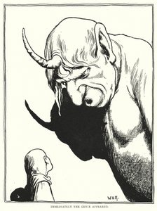 Onmiddellijk verscheen de geest (gravure)