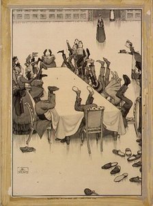 Kousen inspecteren op kerstavond door William Heath Robinson