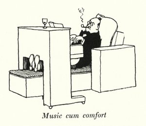 Muziek en comfort door William Heath Robinson