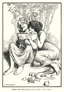 Nooit was een man blijer dan ik toen (litho) door William Heath Robinson
