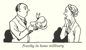 Nieuwigheid in huiselijke hoeden (litho) door William Heath Robinson