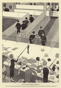 Verkoopverbeteringen, de een-voor-een methode voor het ordelijker uitvoeren van verkopen en de bescherming van assistenten door William Heath Robinson