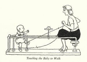 De baby leren lopen door William Heath Robinson