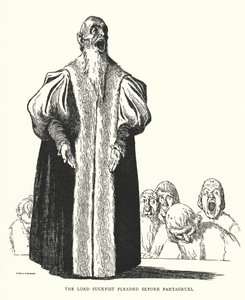 De Heer Suckfist pleitte voor Pantagruel door William Heath Robinson