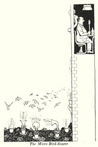 De micro-vogelverschrikker door William Heath Robinson