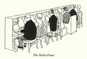 De multi-piano door William Heath Robinson
