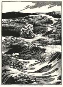 De boot zonk, mij achterlatend op het oppervlak door William Heath Robinson