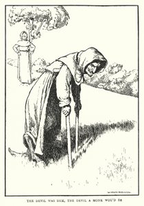 De duivel was ziek, de duivel zou een monnik zijn door William Heath Robinson