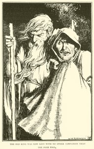 De oude koning was nu alleen met de arme dwaas door William Heath Robinson