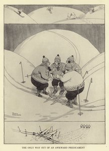 De enige uitweg uit een ongemakkelijke situatie door William Heath Robinson