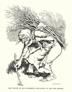 Was aan het oprapen en verzamelen van wat takken in het genoemde bos door William Heath Robinson