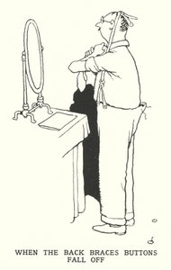 Wanneer de knopen van de rugbeugels eraf vallen (litho)