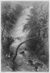 Torc-waterval door William Henry (after) Bartlett