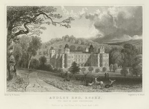 Audley End, Essex, het landgoed van Lord Braybrooke door William Henry Bartlett