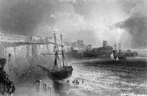 Broadstairs, Kent, gegraveerd door Robert Brandard, 1842