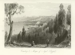 Begraafplaats en moskee van Ayub, Constantinopel door William Henry Bartlett