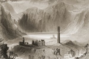 Glendalough, County Wicklow, Ierland, uit 