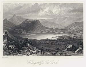 Glengariffe, Co Cork (gravure) door William Henry Bartlett