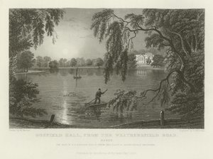 Gosfield Hall, vanaf de Weathersfield Road, Essex, het landgoed van E.G. Barnard, Esquire door William Henry Bartlett
