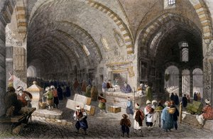 Grote laan in de Tchartchi, 1850 door William Henry Bartlett