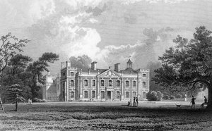 Hill Hall, nabij Epping, Essex, gegraveerd door Samuel Lacey, 1831 door William Henry Bartlett