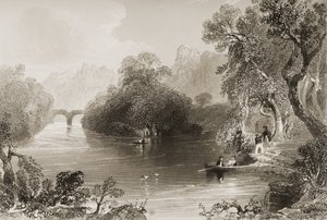 Killarney, Old Weir Bridge, County Killarney, Ierland, uit 