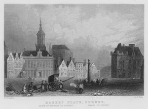 Marktplaats, Furnes (gravure)