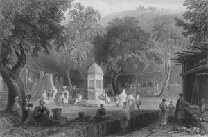 Marktscène en fontein, Antiochië